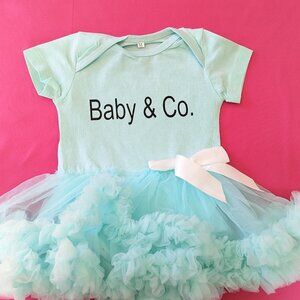Baby Girl Tutu Bodysuit Dress Size 6-12M Baby & Co. NEW
